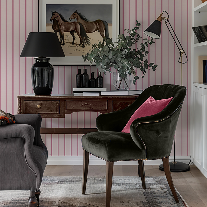 Pink Striped Wallpaper: Soft, Warm & Made in Your Shade